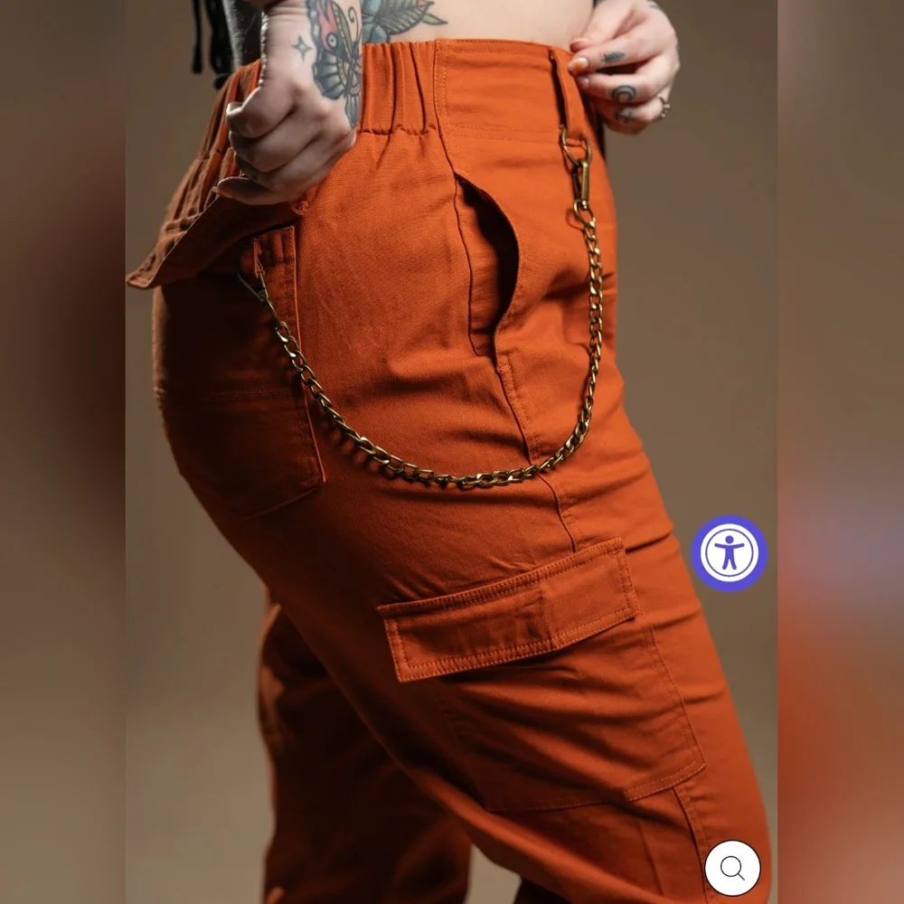 GirrlScout XS The Sloane Cargo Pant Orange Rust Girrl Scout Shop - Picture 6 of 9